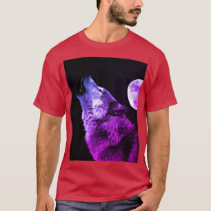 T-shirt Wolf Howling à Moon