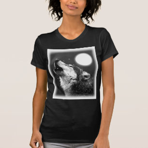 T-shirt Wolf Howling à Moon