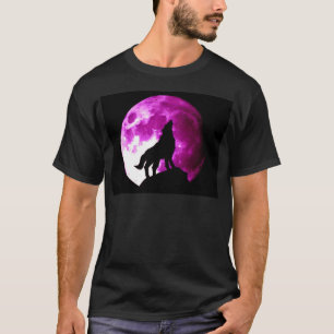 T-shirt Wolf Howling à Moon