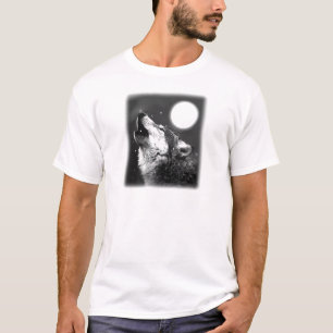 T-shirt Wolf Howling à Moon