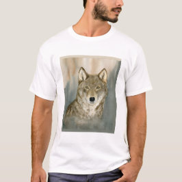 T-shirt Wolf in the Mist Watercolor