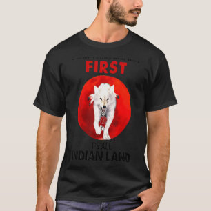 T-shirt Wolf Native American Nos Ancêtres Étaient Ici