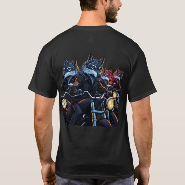 T-shirt Wolf Pack Bikers (Dos)