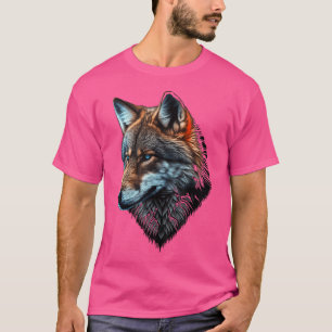 T-shirt Wolf Portrait Blue Eyes Poster de animal Art Wolf