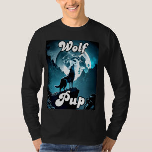 T-shirt Wolf Pup Matching Tribe Wolves Moon Kids Baby Show