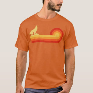 T-shirt Wolf Retro Sunset Vintage 60s les années 70 pour G
