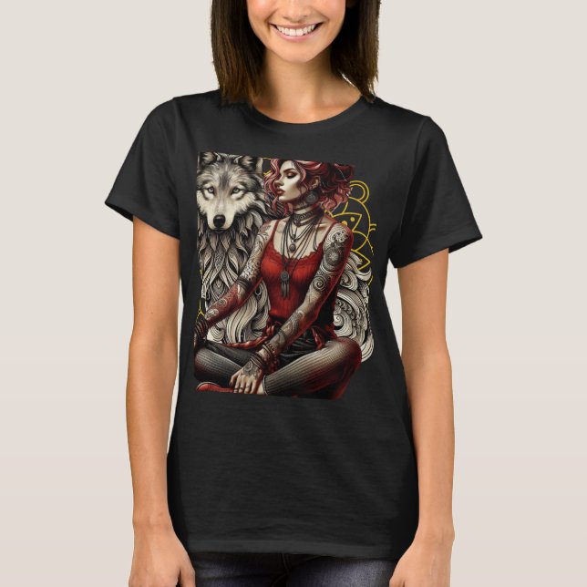 T-shirt Wolf Spirit - Force, conduite et puissance 🐺 ✨ (Devant)