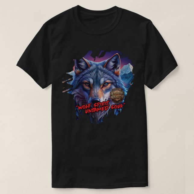 T-shirt Wolf spirit, untamed soul (Design devant)