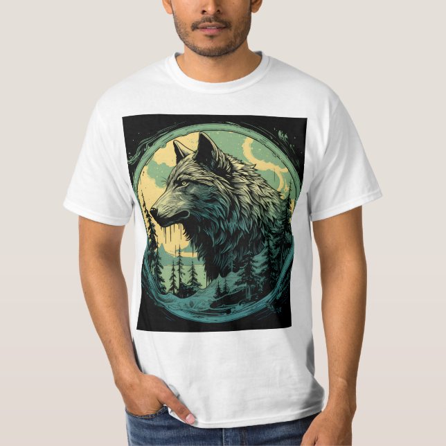T-shirt Wolf Spirit Wild - Anima Wilderness (Devant)