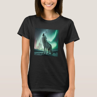 T-shirt Wolf Starry Night Wolf Maman, Wolf Papa, Wolf Love