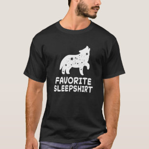 T-shirt Wolf Wolf Nap Dormir Pyjama Pyjama Nigh