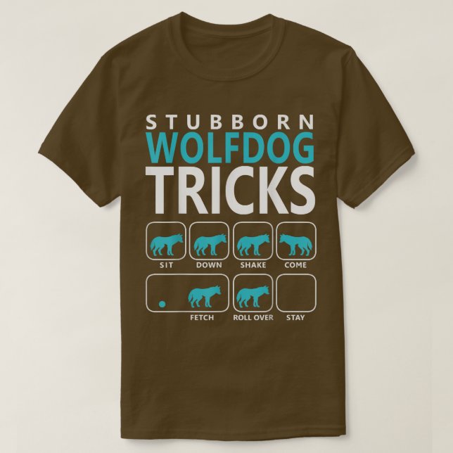 T-shirt    Wolfdog têtu Wolfdog Tricks Chien T  (Design devant)