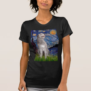 T-shirt Wolfhound irlandais - Nuit étoilée (Vert)