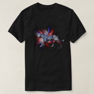 T-shirt Wolfhound irlandais patriotique rouge blanc et ble