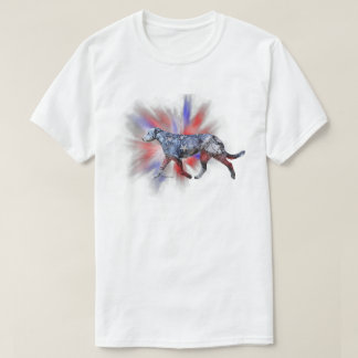 T-shirt Wolfhound irlandais patriotique rouge blanc et ble