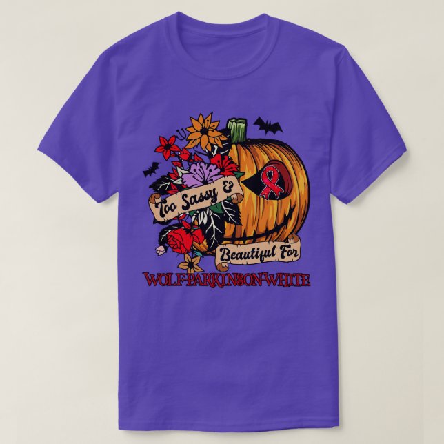T-shirt WolfParkinsonWhite Sensibilisation rétro halloween (Design devant)