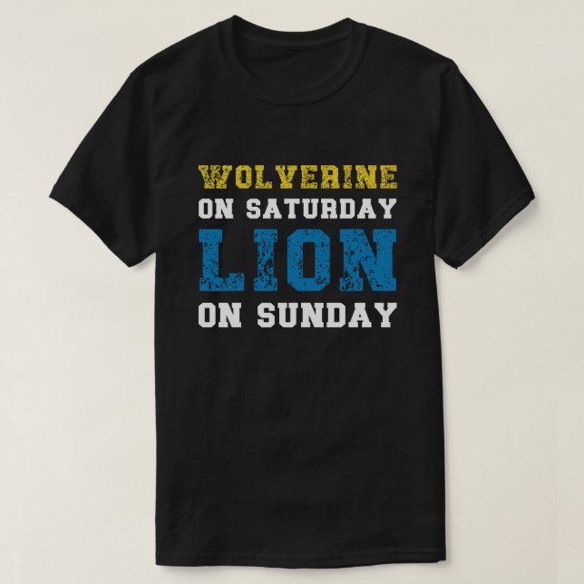 T-shirt Wolverine Le Samedi Lion Le Dimanche (Design devant)