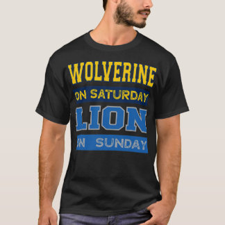 T-shirt Wolverine le samedi Lion le dimanche golfcoachcade