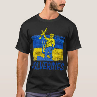 T-shirt Wolverines Soutenez l'Ukraine, Ukraine Wolverines 