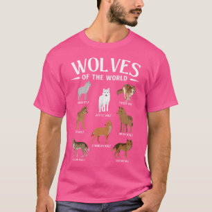 T-shirt Wolves Of The World Wolf Amoureux des animaux Faun