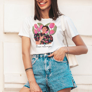 T-shirt Woman Love toujours illustration cardiaque Valenti
