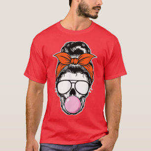 T-shirt Woman Skeleton Bubble Gum Lazy Halloween Costume M