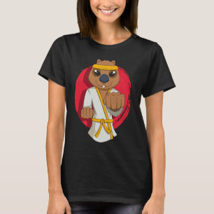 T-shirt Wombat de karaté classique Drôle Rongeur Animaux f