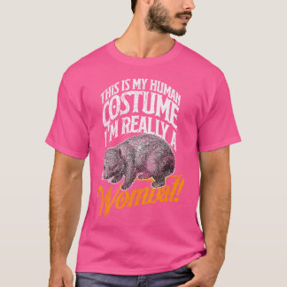 T-shirt Wombat Humain Drôle Idée de la faune
