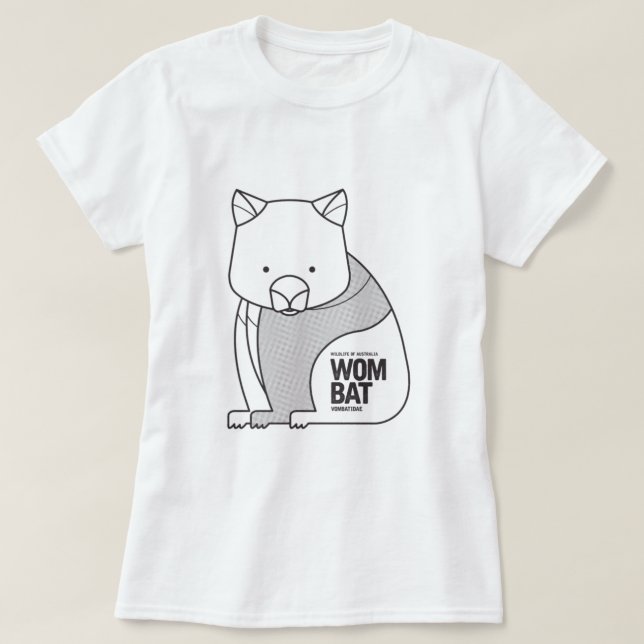 T-shirt Wombat, la faune australienne (Design devant)