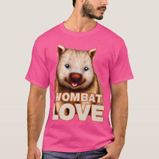 T-shirt Wombat Love Heureux Amoureux des animaux australie