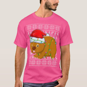 T-shirt Wombat Ugly Xmas Lighting Père Noël Wombat Noël