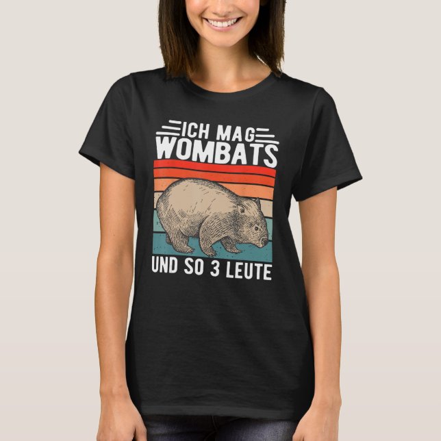 T-shirt Wombat Wombats Australie Cadeau Marsupial (Devant)