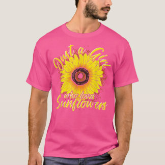 T-shirt Women Botanical Garden Flower Blossom Girls Sunflo