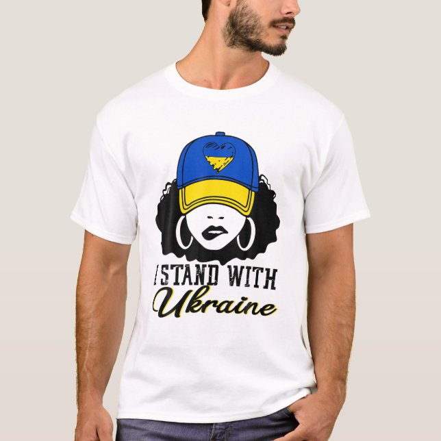 T-shirt Women Girl Ukraine I Stand With Ukraine Support Ro (Devant)