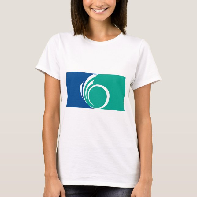 T-shirt Women T Shirt with Flag of Ottawa, Canada (Devant)