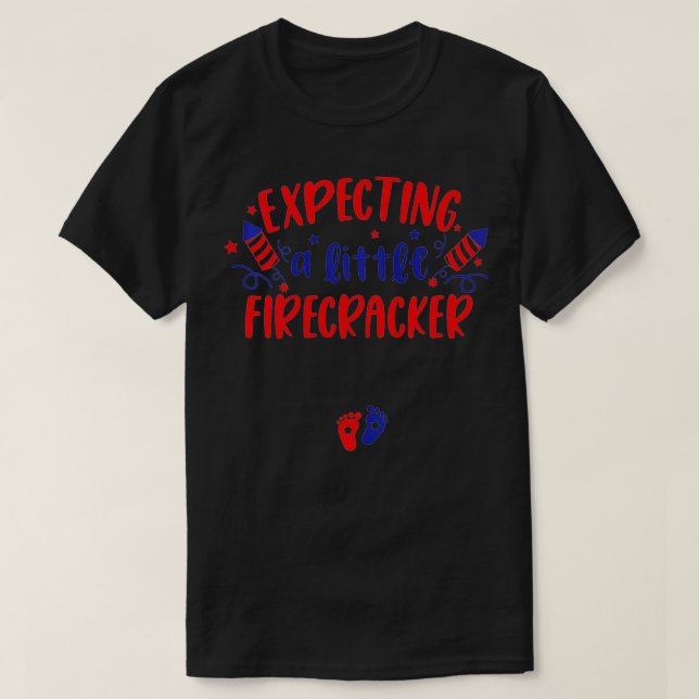 T-shirt Womens 4th of July Pregnancy Announcement  (Design devant)