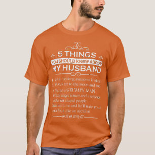 T-shirt Womens 5 Things You Should Know About My Husband