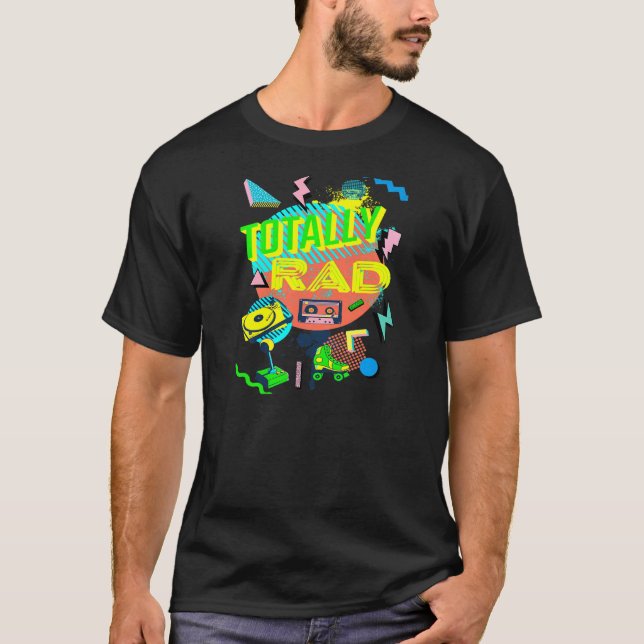 T-shirt Womens 90's Totally Rad  This Is My 80's Costume P (Devant)