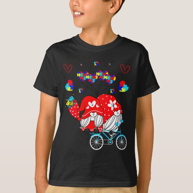 T-shirt Womens Accept Understand Love Autism Awareness Gno (Devant)