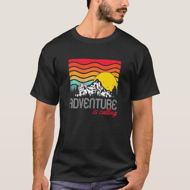 T-shirt Womens Adventure appelle Randonnée Graphic Funny S (Devant)