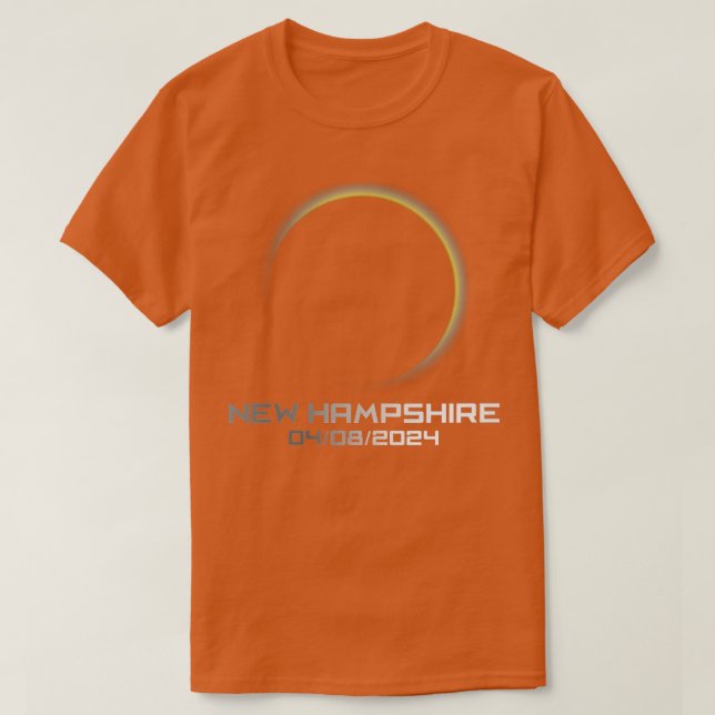 T-shirt Womens America Total Solar Eclipse New Hampshire 2 (Design devant)