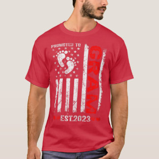 T-shirt Womens American Flag Promoted To Gram 2023 Mothers