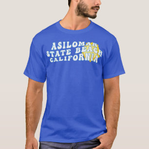 T-shirt Womens Asilomar State Beach Californie CA Retro Wa