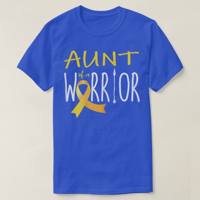 T-shirt Womens Aunt of a Warrior Childhood Cancer Awarenes (Design devant)