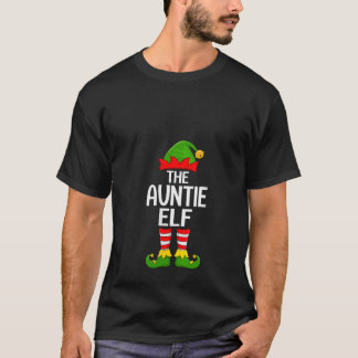 T-shirt Womens Auntie Elf Xmas Matching Family Elf Squad C