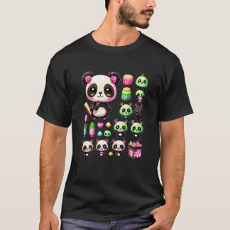 T-shirt Womens Beauty Panda Bear Girl MUA Beautician Teddy