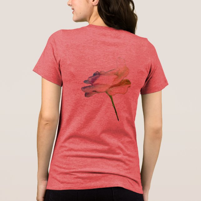 T - Shirt WOMEN'S BELLA TRI BLEND BLUME STILE (Rückseite)