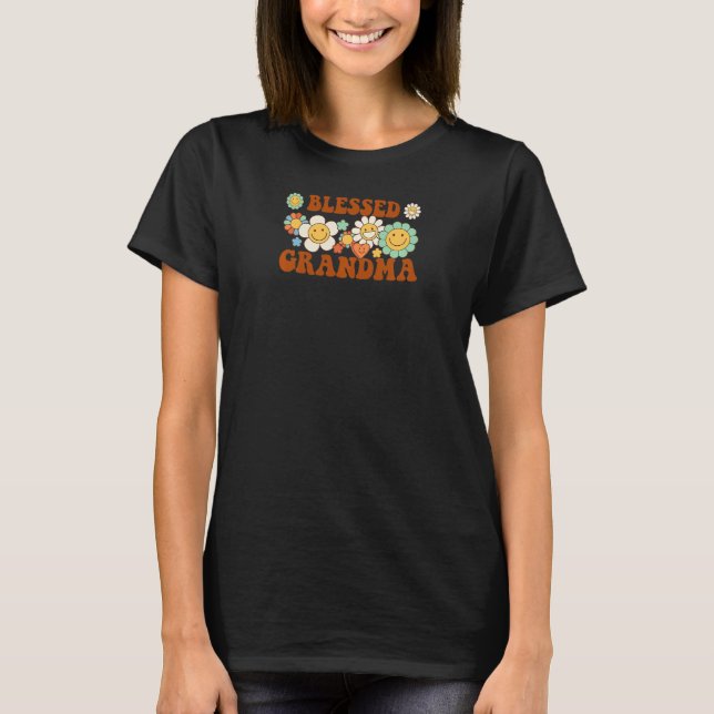 T-shirt Womens blessed grandma grandmother   (Devant)