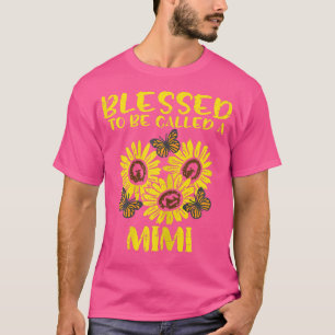T-shirt Womens Blessed To Be Called Mimi Sunflower Mothers