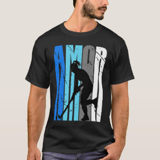 T-shirt Womens Blue Amor Hockey Season Fan Girl College St